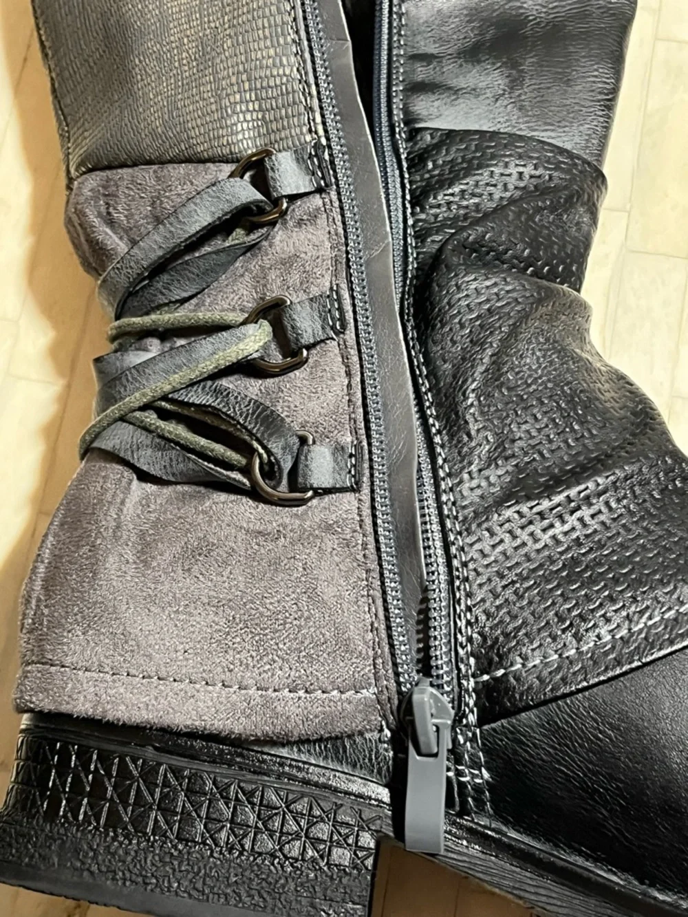 Patrizia by SpringStep Maxie Dark Gray Over the Knee Boots size 40